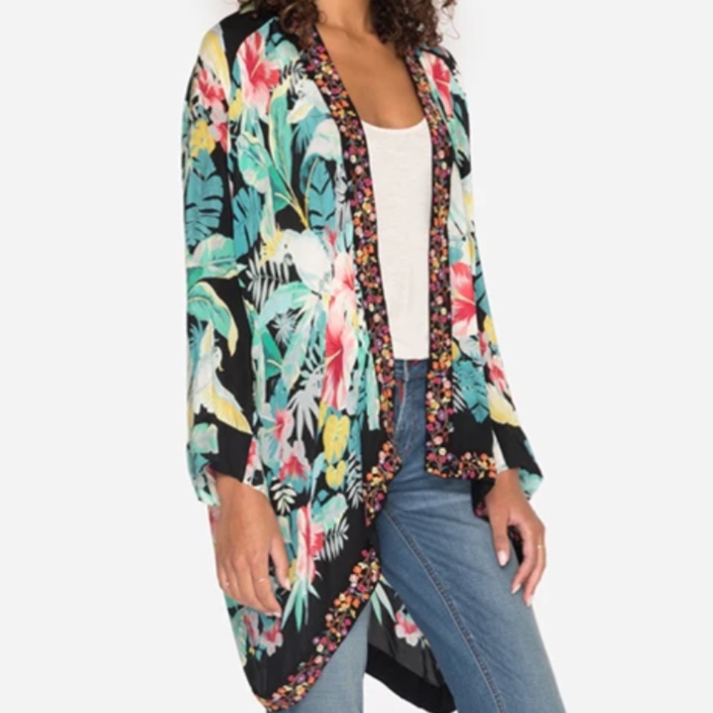 JOHNNY WAS SOLOMIO KIMONO-PLUS SIZE